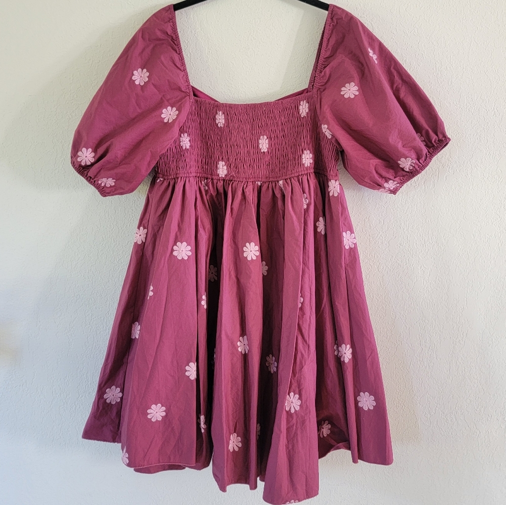 ALTAR'D STATE Crush Berry Puff Sleeve Mini Dress L. - Picture 5 of 9